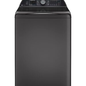 GE Profile - 5.4 Cu Ft High Efficiency Smart Top Load Washer with Smarter Wash Technology, Easier Reach & Direct Drive Motor - Diamond Gray