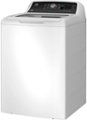 GE - 4.5 cu ft Top Load Washer with Water Level Control, Deep Fill, Quick Wash, and Glass Lid - White with Matte Black