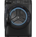 GE - 5.0 Cu. Ft. Stackable Smart Front Load Washer with Steam and SmartDispense - Carbon Graphite